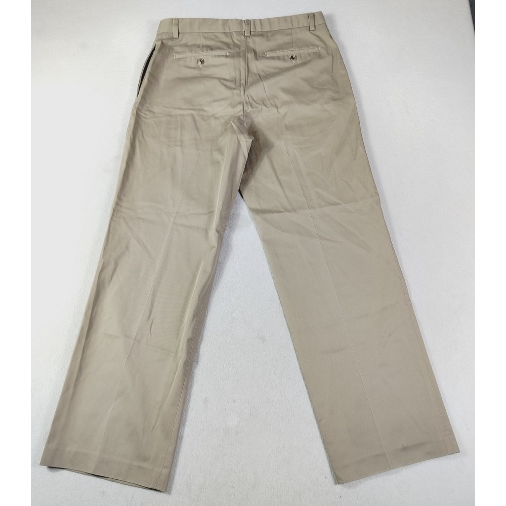 Eddie Bauer Pants Mens 35 Beige Wrinkle Resistant Classic Fit Chino Khakis - Picture 2 of 12
